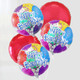 Bouquet of Balloons - Happy Birthday Coloured. Four balloons are displayed: two round red balloons and two multi-colored balloons featuring a "Happy Birthday" message. The background is plain, emphasizing the festive theme of the image. Bouquet of Balloons - Happy Birthday Coloured. Four balloons are displayed: two round red balloons and two multi-colored balloons featuring a "Happy Birthday" message. The background is plain, emphasizing the festive theme of the image.